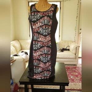 Ladies MLLE GABRIELLE Sleeveless Black Sheath Dress - L